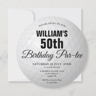 Jeglicher Golf Birthday Party Golf Ball Einladung