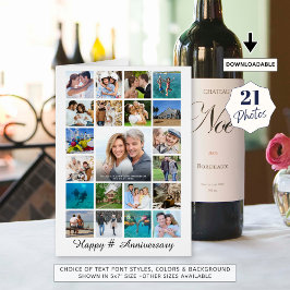 Jeglicher Jahrestag Foto Collage 21 Fotos Custom C