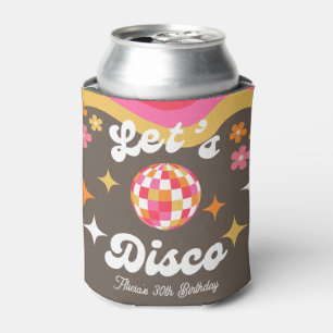 Jeglicher Retro Groovy 70er Lasst uns Geburtstag D Dosenkühler