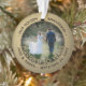 Jeglicher Text 2 Foto Golden 50. Wedding Anniversa Ornament (Baum)