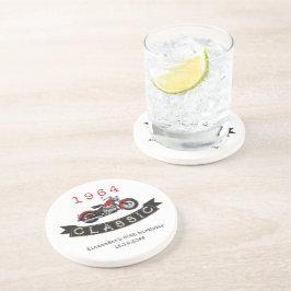 Jeglicher Vintager Motorradfahrer zum Geburtstag Getränkeuntersetzer