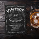 Jeglicher Vintager Whiskey zum Geburtstag Einladung (Any Age Vintage Whiskey Themed Birthday Invitation)