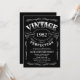 Jeglicher Vintager Whiskey zum Geburtstag Einladung (Vorderseite/Rückseite Beispiel)