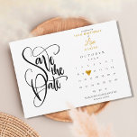 Jegliches Alter Geburtstag Kalender Gold Herz Save The Date<br><div class="desc">Diese hübsche Geburtstagskarte rette-the-date mit einem Kalender und einem hübschen Golden Liebe Herzstück, das Ihr besonderes Datum unterstreicht. Auf der Rückseite befinden sich Goldherz-Konfetti. UM DAS HERZEN ZU VERÄNDERN: Blättern Sie im Bereich Personalisierung nach unten und wählen Sie "Klick um weitere Anpassungen". Sie befinden sich im gesamten Editor, wo Sie...</div>