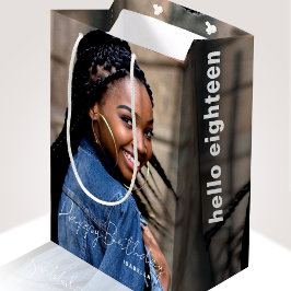 Jegliches Geburtstag Trendy Personalisiert Foto Me Mittlere Geschenktüte