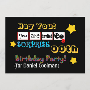 Jegliches Jahr ÜBERRASCHENDE Geburtstagspartei Vor Einladung