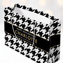 Jegliches Schwarz-weißes großes Hahnentrittmuster