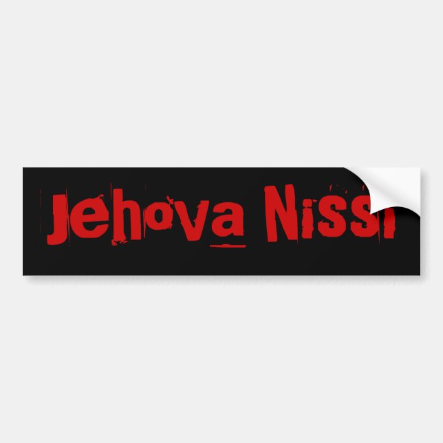 Jehova Nissi Autoaufkleber (Vorne)