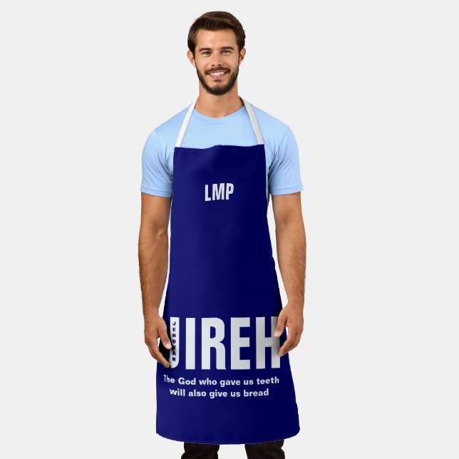 Jehovah Jireh BLUE Custom Christlich Schürze (Getragen)