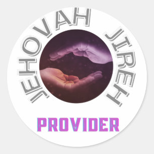 Jehovah Jireh Provider Design Runder Aufkleber