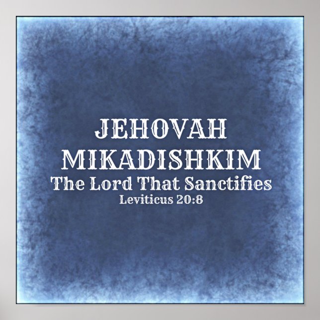 Jehovah Mikadishkim Poster (Vorne)