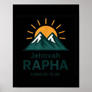 Jehovah Rapha Christlicher Glaube Berg Bibelvers Poster
