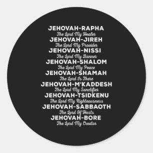 Jehovah-Rapha-Namen Gottes Christlich Runder Aufkleber