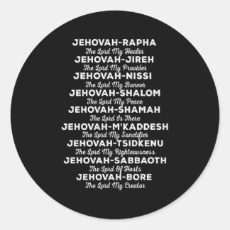 Jehovah-Rapha-Namen Gottes Christlich Runder Aufkleber