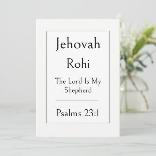 Jehovah Rohi, Name Gottes, ermutigende Schrift Einladung