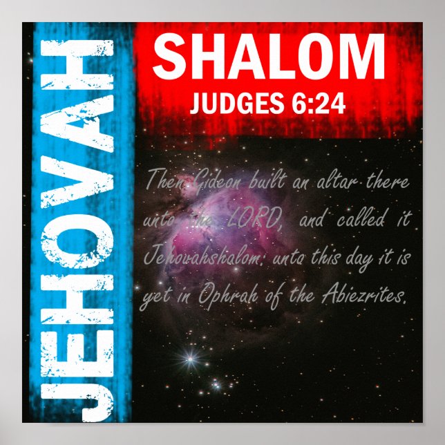 Jehovah Shalom - God My Peace Poster (Vorne)