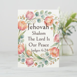 Jehovah Shalom, Pastell-Tulpen-Eukalyptus-Whimsica Einladung