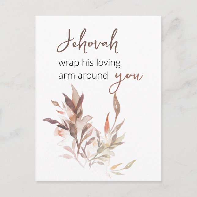 Jehovah wickelt seinen liebenden Arm um dich Postkarte (Vorderseite)