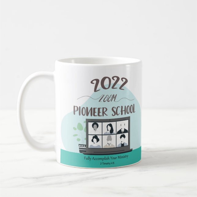 Jehovah Witness Zoom Pioneer School 2022 Kaffeetasse (Links)