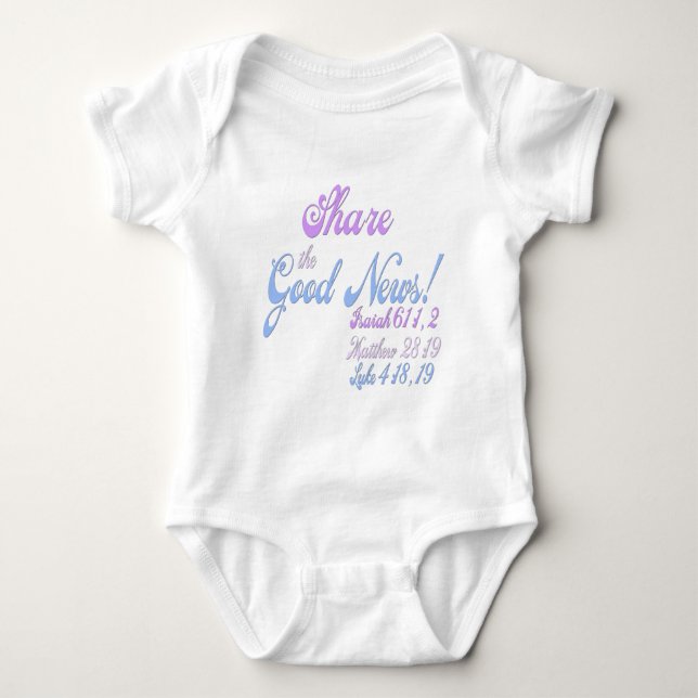 Jehovas gute Nachricht für Zeugen Baby Strampler (Vorderseite)