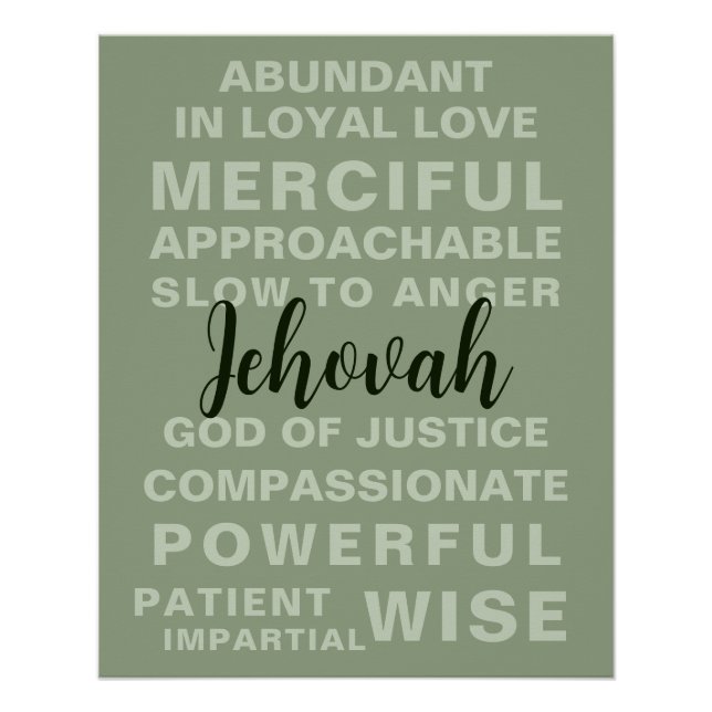 Jehovas Qualitäten | JW Poster (Vorderseite)