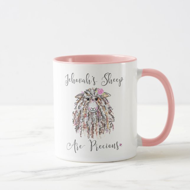 "Jehovas Schafe sind Wertvoll" Tasse (Rechts)