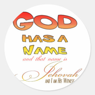 Jehovas Shirt für Zeugen Runder Aufkleber