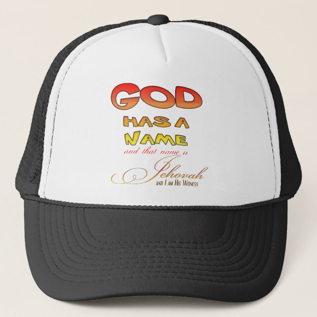Jehovas Shirt für Zeugen Truckerkappe (Vorderseite)