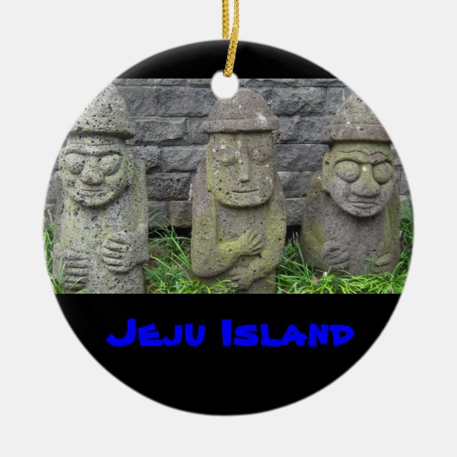 Jeju-Großväter, Jeju-Insel Keramik Ornament (Vorne)