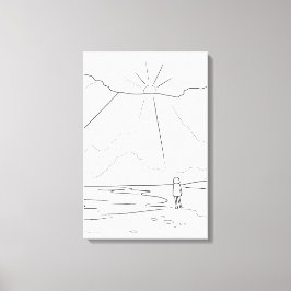 Jeju-Insel Cute Minimalist Färbung Leinwanddruck