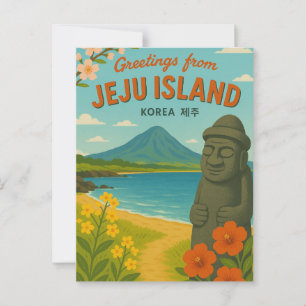 Jeju Island Korea Postcard Postkarte