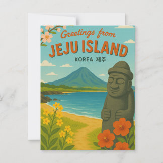 Jeju Island Korea Postcard Postkarte