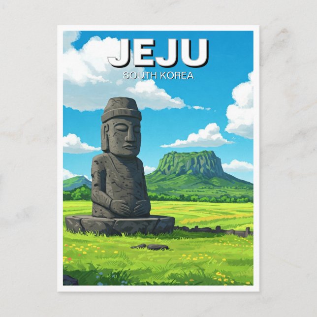 Jeju Island South Korea Travel Postkarte (Vorderseite)