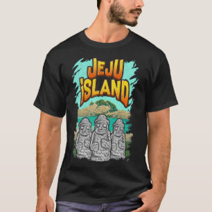 Jeju Island Südkorea Dol Hareubang Statuen Vint T-Shirt