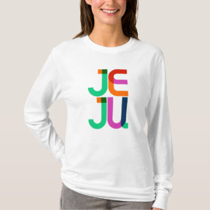 Jeju Südkorea Pop-Art Buchstaben T-Shirt