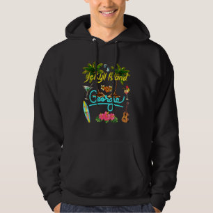 Jekyll Island Georgia Beach Summer Palm Sun Set Pa Hoodie