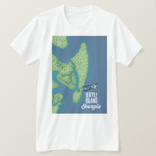 Jekyll Island Georgia USA Karte T-Shirt