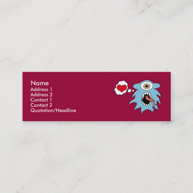 Jelli Luv dünne Visitenkarte (Vorderseite)