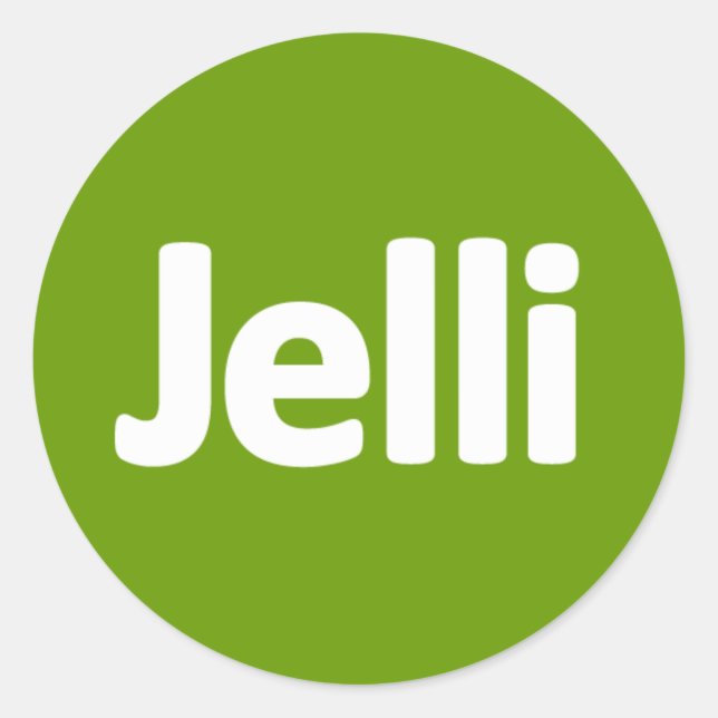 Jelli Sticker - Green (Vorderseite)