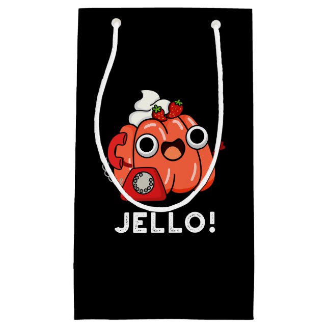 Jello Funny Jello on Phone Puck Dark BG Kleine Geschenktüte (Vorderseite)