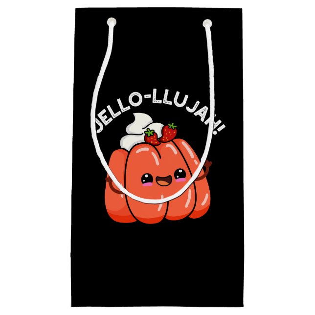 Jello-llujah Funny Jello Food Pun Dark BG Kleine Geschenktüte (Vorderseite)