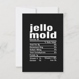 Jello Mold Nutrition Facts Family Matching Christm Dankeskarte