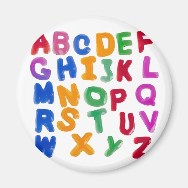 Jelly-Alphabet Magnet (Vorne)