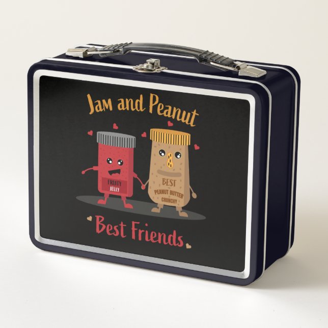 Jelly and Peanut Butter Sandwich Feinschmecker Metall Brotdose (Vorderseite)