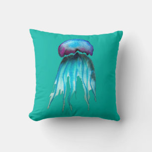 Jelly Aquarell farbenfroh, modern im Wasser Kissen