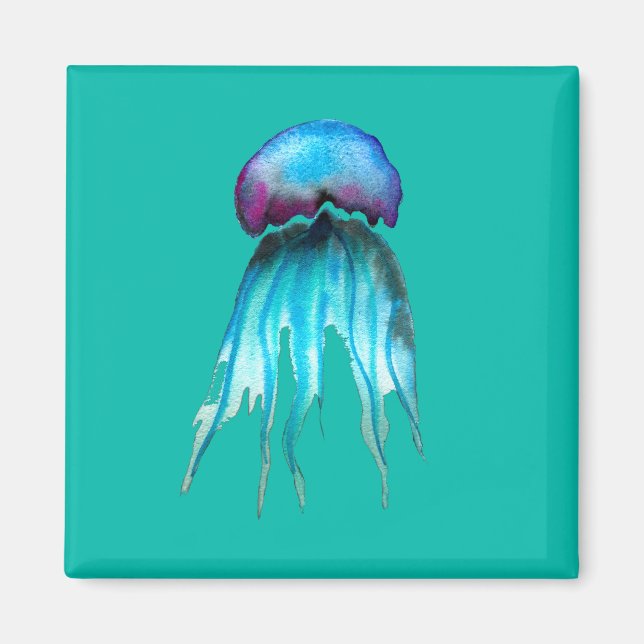 Jelly Aquarell farbenfroh, modern im Wasser Magnet (Vorne)