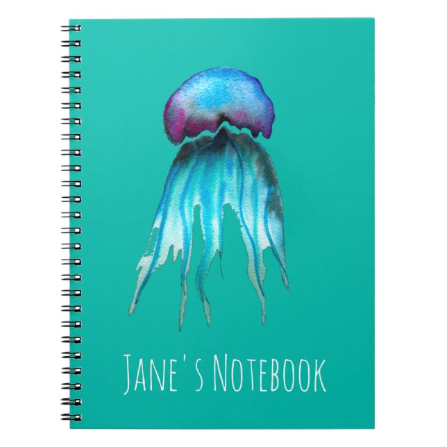 Jelly Aquarell farbenfroh, modern im Wasser Notizblock (Vorderseite)