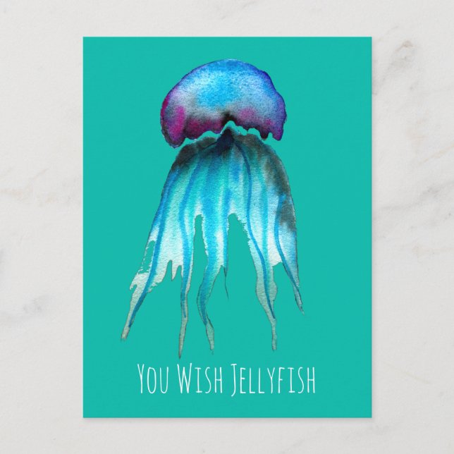 Jelly Aquarell farbenfroh, modern im Wasser Postkarte (Vorderseite)