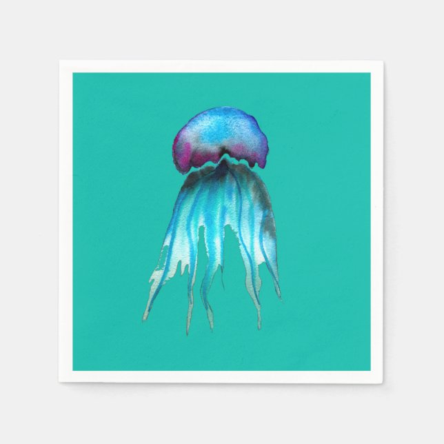 Jelly Aquarell farbenfroh, modern im Wasser Serviette (Vorderseite)