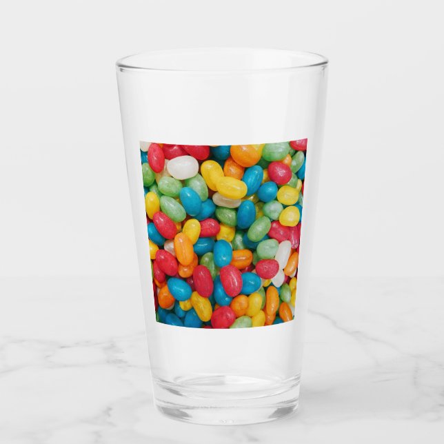 Jelly Bean Candies Colorful Glas (Vorderseite)